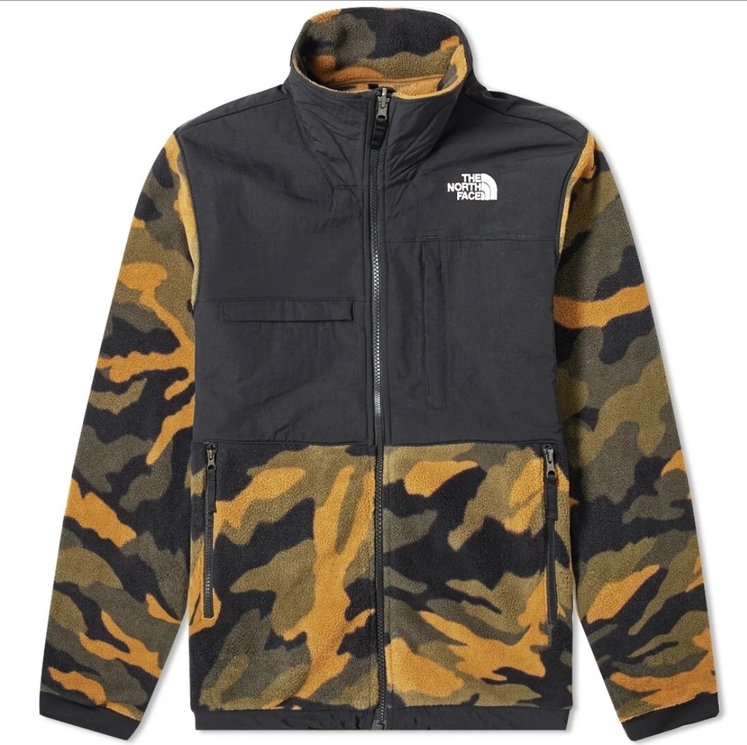 The North Face Denali Fleece Jacket in Army Camouflage Khaki Black Used  Small