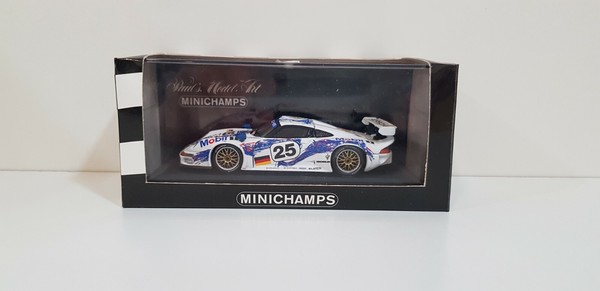 --1/43 MINICHAMPS. Porsche 911 GT1 Porsche AG Mobil 1, #25, 2° Le Mans 1996