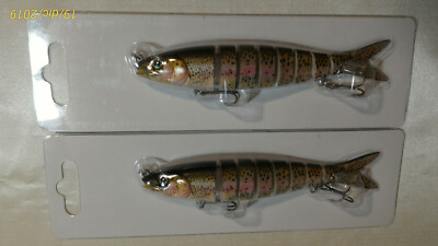 5 x 2 SWIMBAIT BAIT for SPINNING TROUT PIKE BASS PERCH LAKE SEA - 19gr -14cm