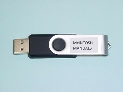 + 350 McIntosh Owners Manuals, Service, & Brochures (on a Flash Drive or a CD)