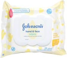 JOHNSONS HAND AND FACE WIPES 25CT