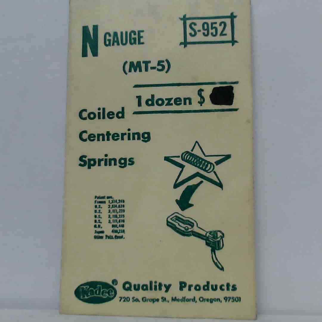 Kadee Couplers Coiled Centering Springs (MT5) 1 dozen Old Part No