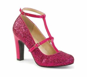 hot pink patent pumps