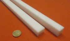 HDPE White Bar 3/4" Thick x 1.0" Wide x 48" Long, 2 Units, 8 Ft Total