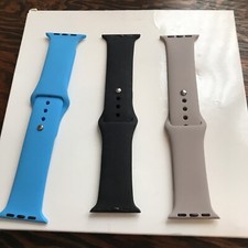 3 Pack Soft Silicone sport Bands Compatible with Apple Watch Band 38mm 40 mm S/M