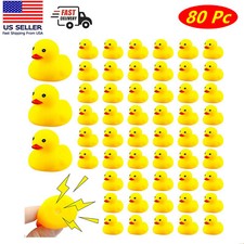 80 Pack Mini Rubber Ducky Float Duck Baby Bath Toy, Shower Bath Birthday Party