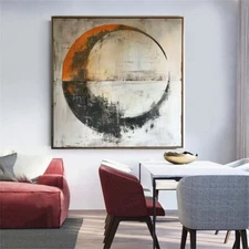 Hand Painted Abstract Oil Painting On Canvas Abstract Wall Art Home moon 24in