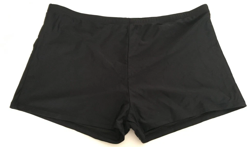 Parte inferior de bikini para mujer ¡SOLO! 2 uds. Pantalones cortos para niño y corte alto negros lisos talla 22W Foto 4 de 4