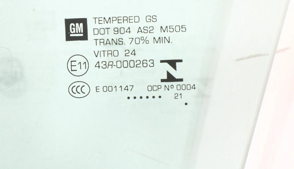 GMC ACADIA 2017-2023 puerta delantera izquierda lado del conductor ventana vidrio OEM Foto 4 de 4