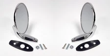 Pair (2) Chrome Door Mirrors Outside / Exterior Rearview for 1966-75 Mopar