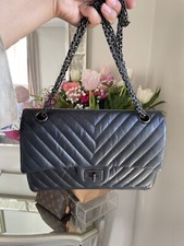 Chanel Reissue So Black Chevron Full Set Including Receipt