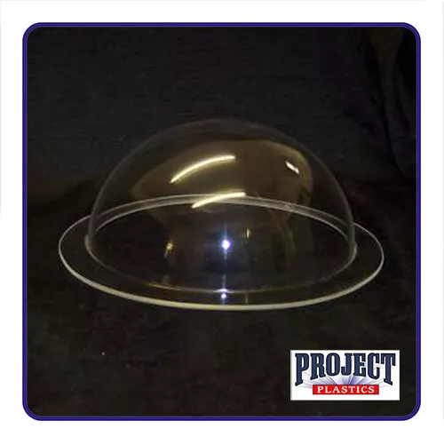 CÚPULA DE PLÁSTICO ACRÍLICO PLEXIGLÁS TRANSPARENTE CON HEMISFERIOS DE BRIDA 50mm-700mm DIÁMETROS - Imagen 1 de 2