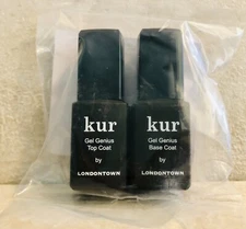 Kur Gel Genius Gel Like Set: Gel Top Coat + Gel Base Coat - NEW