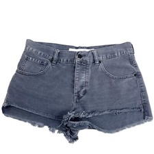 Brandy Melville Faded Gray Denim Cutoff Shorts Size 28 Button Fly