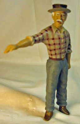 LUMBERJACK COLD DECK BOSS #2 O On30 Model Railroad Painted Figure FGOGLOG04B