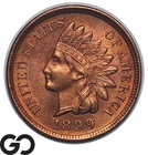 1899 Indian Head Cent Penny, Lustrous Choice BU++, Sharp