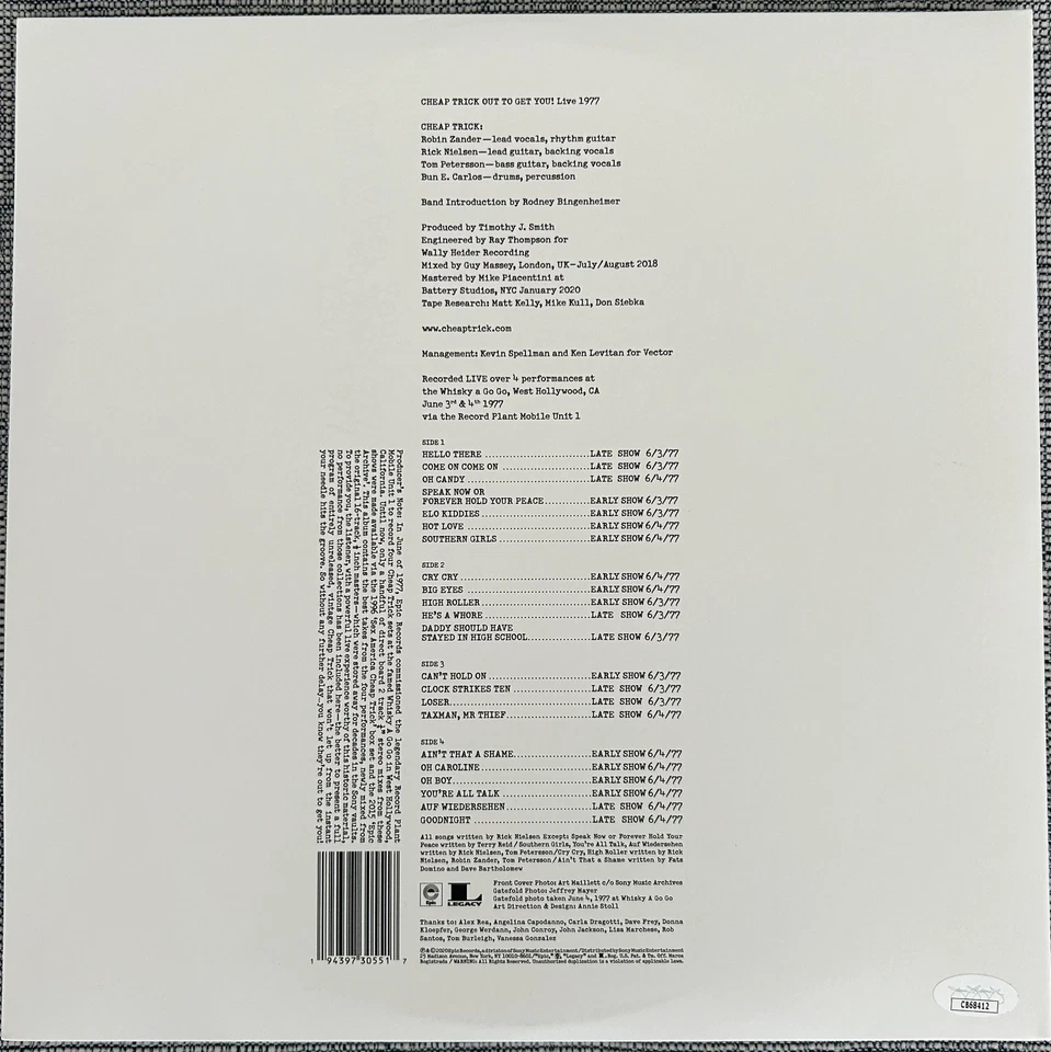 CHEAP TRICK RICK NIELSON SIGNED OUT TO GET YOU! LIVE 1977 VINYL RECORD - JSA COA - Image 3 of 4