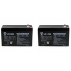 UPG 2 Pack - BATTERY REPLACEMENT VISION CP1290 12V 9AH F1 .187