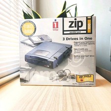 iomega Zip 100 NEW Parallel Port External Drive Sealed 3 Drives in One 10012
