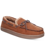 Club Room Mens Moccasin Slippers Shoes Medium Brown