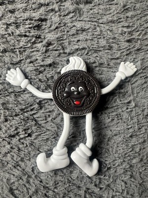 Vintage Nabisco Oreo Cookie biegsamer Mann 4,5'' biegsame Arme & Beine Figur