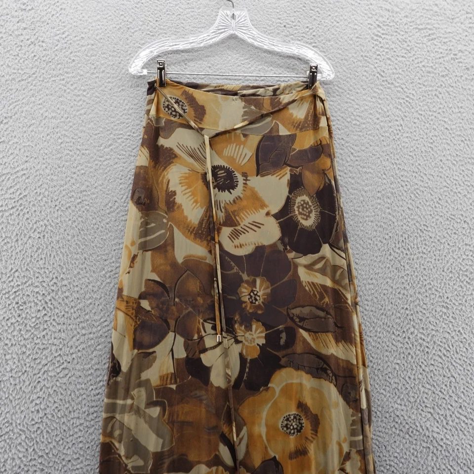 Maxi Falda Envolvente Free People Verde Marrón Estampado Floral Malla Talla Mediana NUEVA Foto 4 de 4