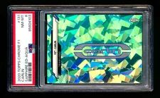 2020 Topps Chrome Sapphire F1 #131 Carlin Logo RC Aqua Refractor #25/99 PSA 8