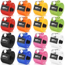 16 Pcs Handheld Clicker Counter 4 Digit Mechanical Tally Counter Assorted Col...