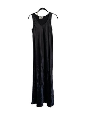 Vintage DKNY 100% Silk Black Maxi Dress Size 4  Whimsigoth Grunge Goth Fairy NWT
