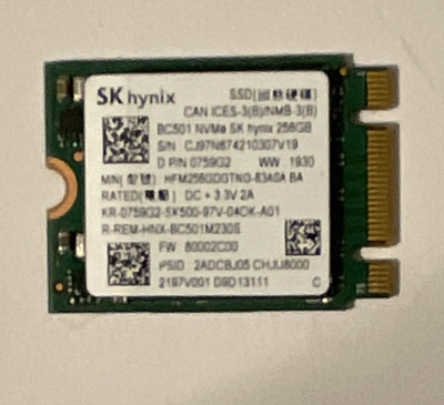 SK hynix BC501 256GB NVMe M.2 2242 Internal SSD Solid State Drive HFM256GDGTNG