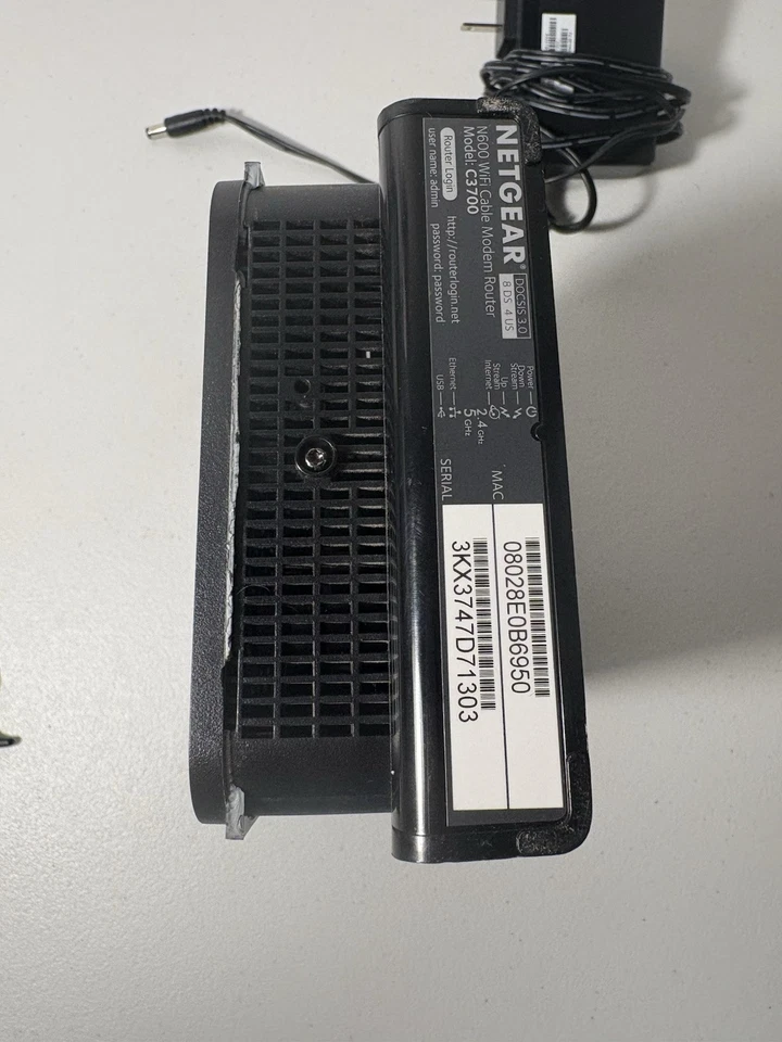 Cable módem router Netgear N600 modelo C3700 ¡Funciona! LEER Foto 3 de 3