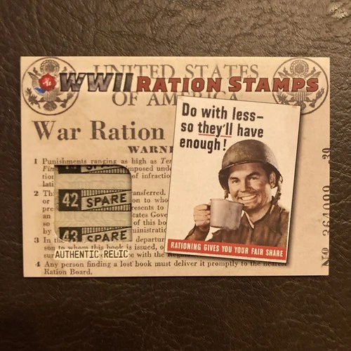 2025 Historic Autographs WW2 Ration Stamp Relic Black W2SR3