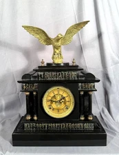 Rare Antique Ansonia Eagle 8 day Mantle Clock  ca. 1890  Runs Great !