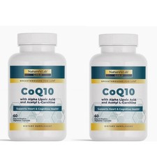 Nature's Lab CoQ10  Alpha Lipoic Acid Acetyl L-Carnitine 120ct Total 2pk Heart