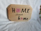Small Home Sweet home sign wood with black letters and roses — photo 8