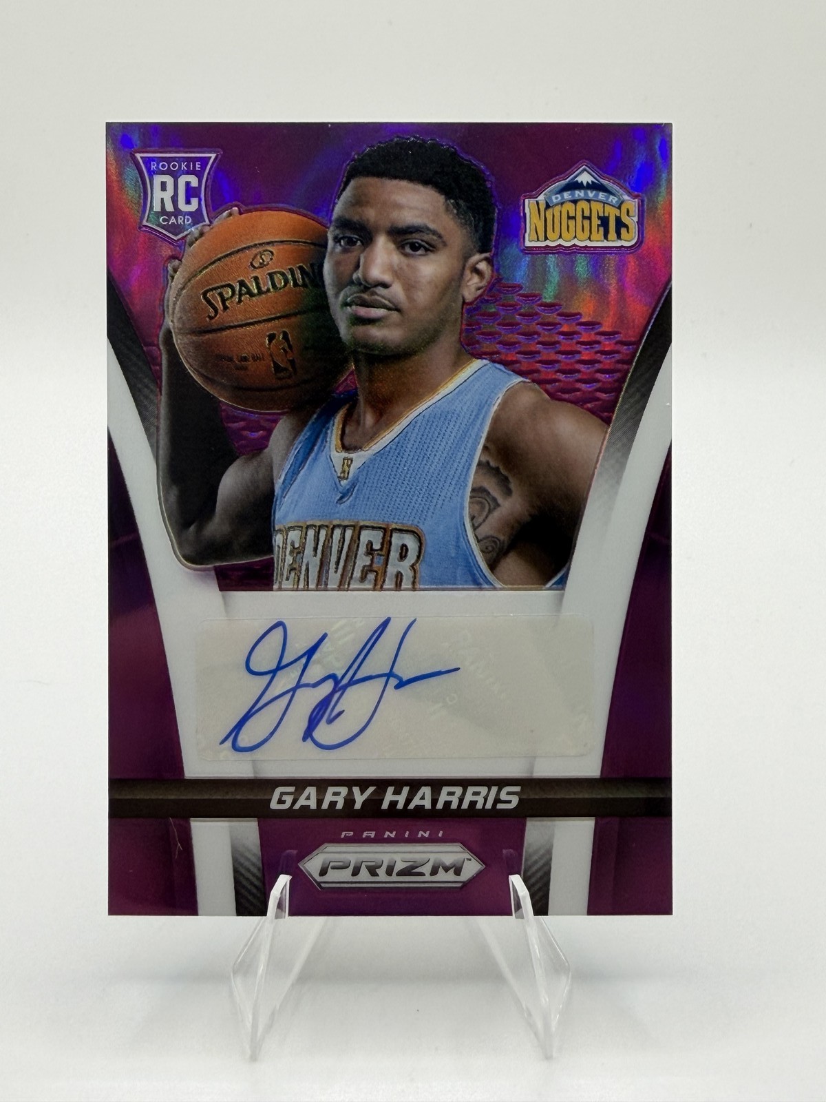 2014-15 Panini Prizm #15 Gary Harris Rookie Autographs Prizms Purple #/99
