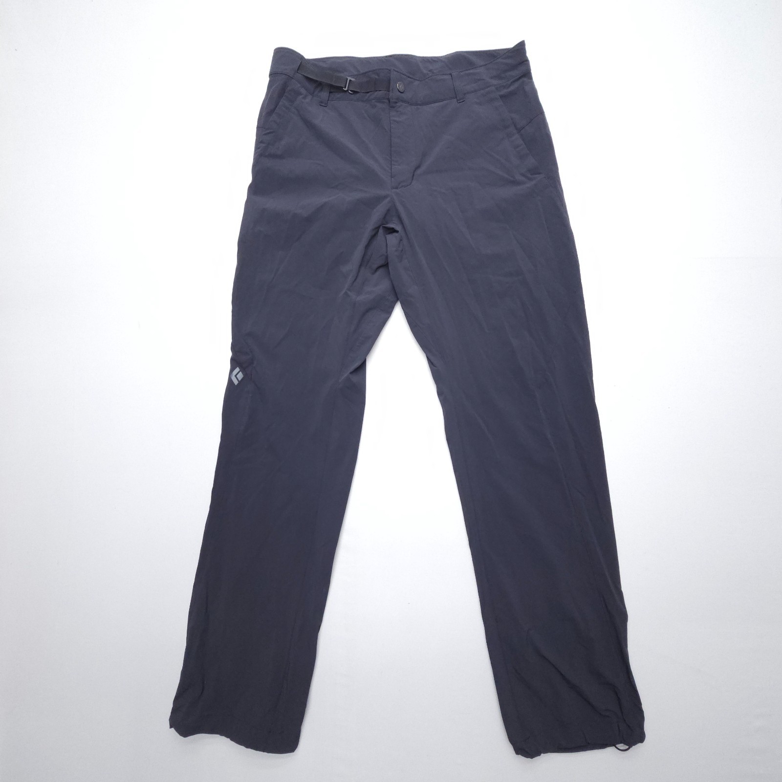 Pantalones ligeros alpinos diamantes negros para hombre grandes negros con cinturón senderismo escalada tecnología