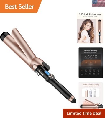 Professional 1.75'' Long Barrel Curling Iron with Fast Heating & Safety Features