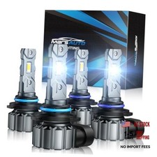 9005/HB3 9006/HB4 Fog Light Bulbs Combo, 60000LM Super 9005 9006 6000K White