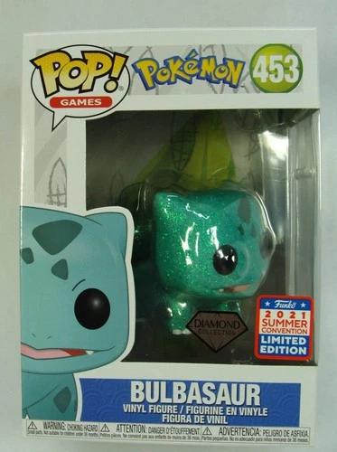 FUNKO POP POKEMON #453 BULBASAUR DIAMOND COLLECTION 2021 CONV LIMITED EDITION