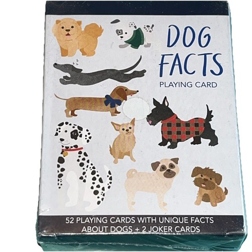 Mazzo di carte da gioco Dog Facts nuovo termoretraibile - Foto 3 di 4