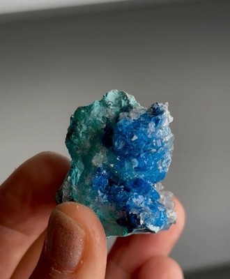 Absolutely Beautiful Blue Shattuckite Included Quartz   Milpillas Mine, Mexico