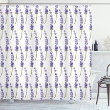Violet Shower Curtain Isolated Lavenders Layout
