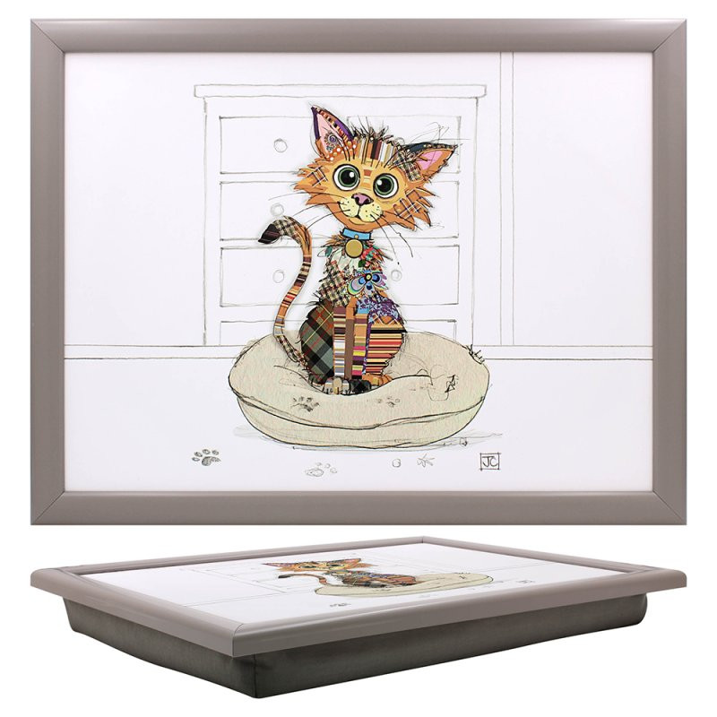 Lap Tray with Bean Bag Kimba Kitten Bug Art Cushioned Laptop Breakfast Bed Tray