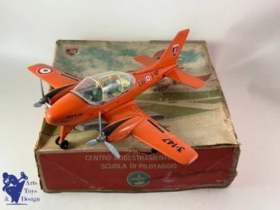 JOUET ANCIEN JOUSTRA 563 TRES RARE AVION RALLYE ECOLE DE PILOTAGE ITALIENNE 1963 - Photo 1/4