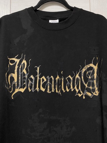 VETEMENTS T-SHIRT UOMO DESIGN STAMPA BALENCIAGA OVERSIZE UNISEX NERA TAGLIA M - Foto 4 di 23