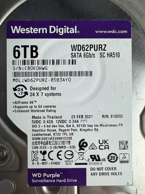 Western Digital 2060-810032-002 Rev P1 PCB WD62PURZ-85B3AY0 SATA 3,5'' nur Platine