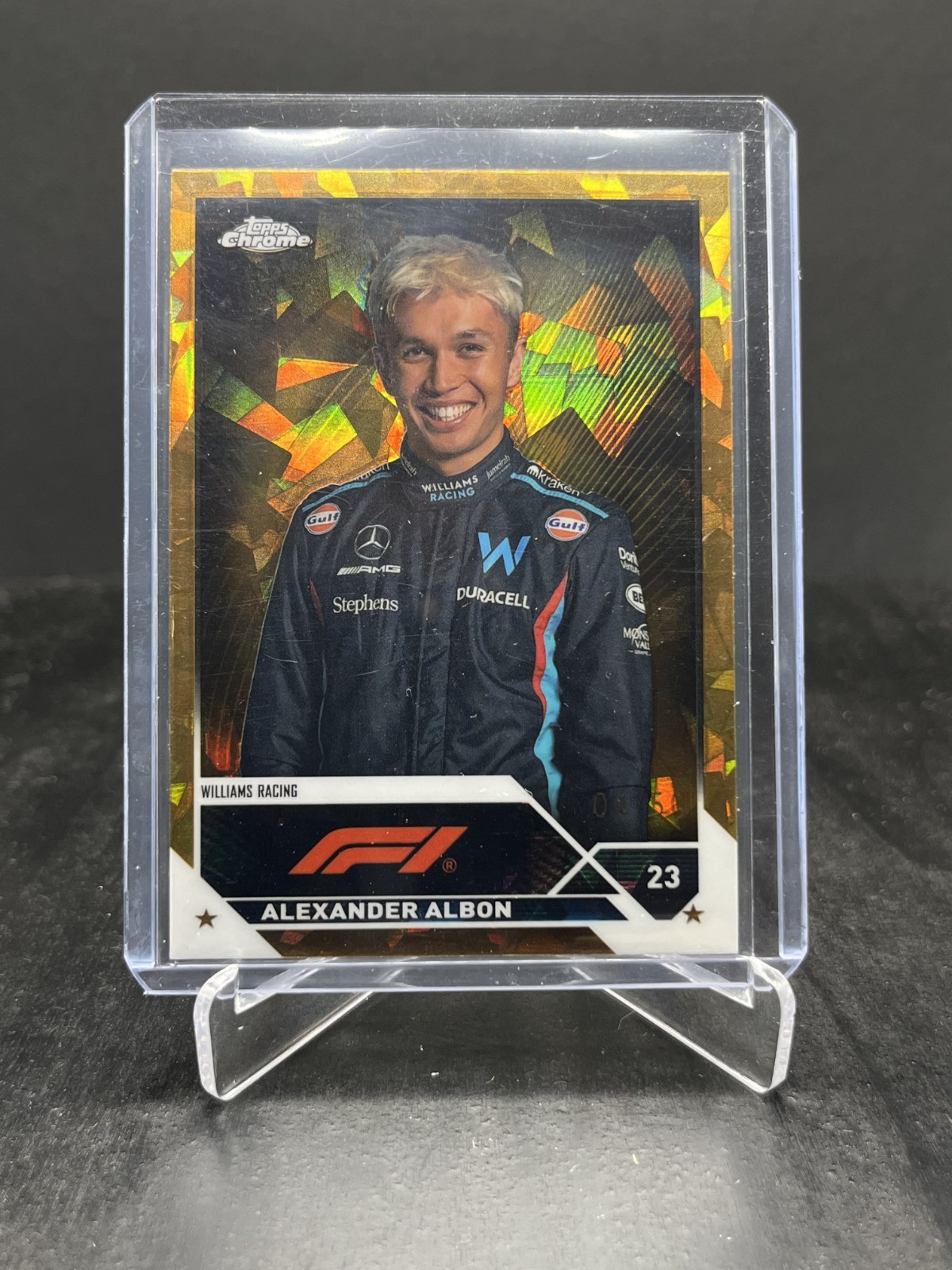 2023 Topps Chrome Sapphire Formula 1 F1 Alexander Albon Portrait Gold 04/50 #61