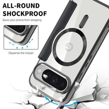 Resilient Shockproof Electroplated Magnetic Leather Case for Google Pixel 10 Pro