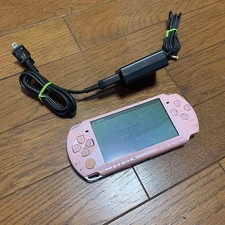 SONY PSP 3000 Pink Console Tested Working AC Adapter PlayStation Portable